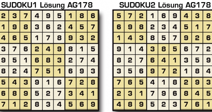 Sudoku Lösung AG178
