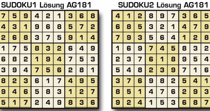 Sudoku Lösung AG181