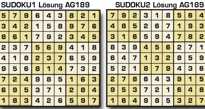 Sudoku Lösung AG189