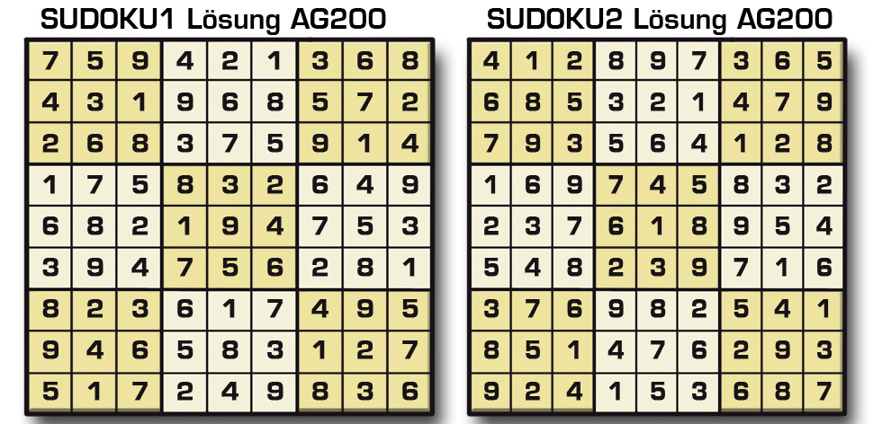 Sudoku Lösung AG 200