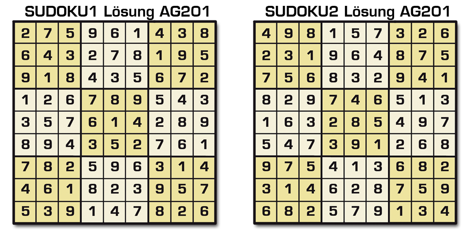 Sudoku Lösung AG 201
