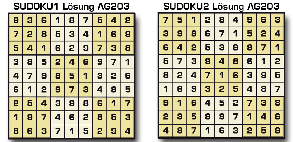 Sudoku Lösung AG 203