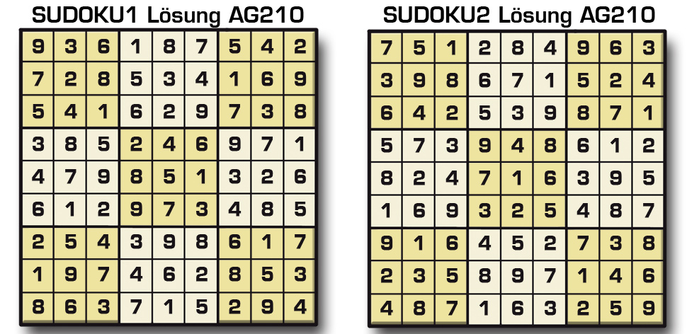 Sudoku Lösung AG 210