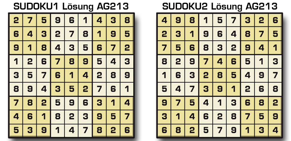 Sudoku Lösung AG 213