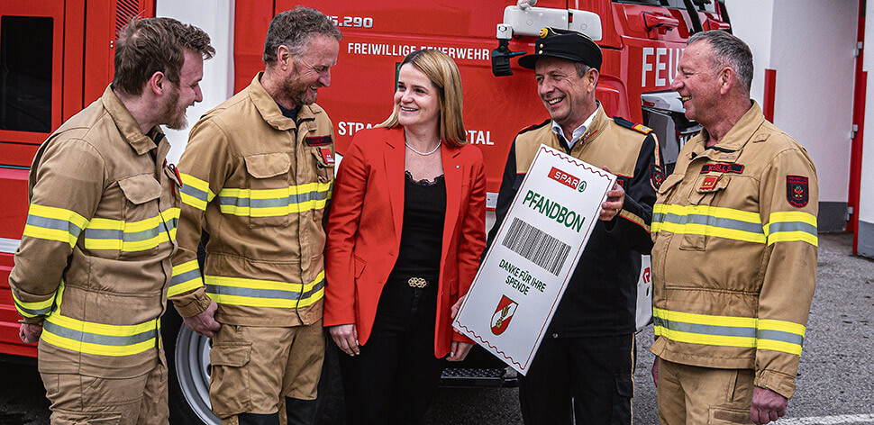 Pfandbonspenden für die Feuerwehr