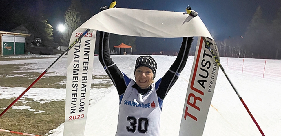 Carina Wasle: Meistertitel im Wintertriathlon