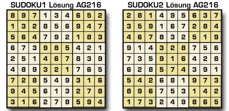 Sudoku Lösung AG 216