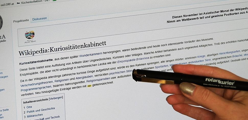 Die „Wunderkammer“ von Wikipedia