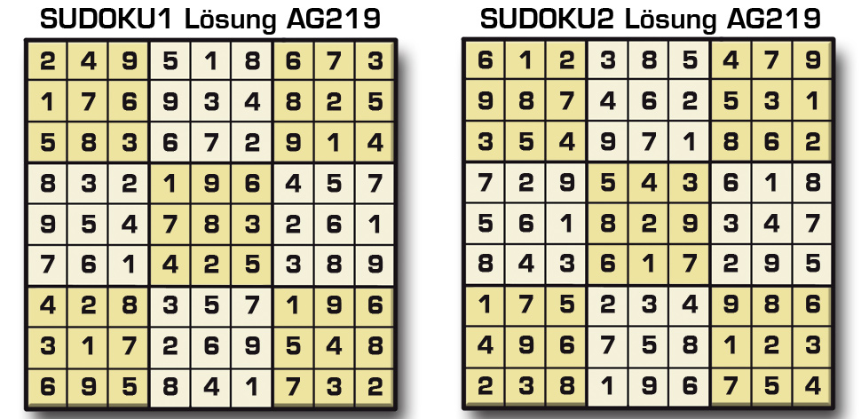 Sudoku Lösung AG 219